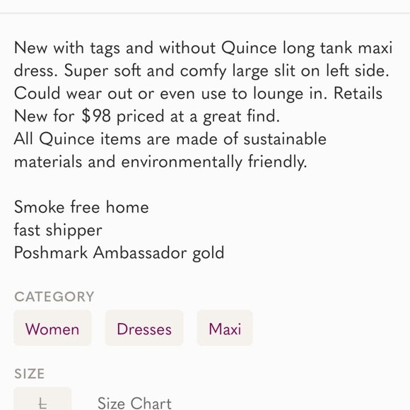 New Quince Tensel Jersey Tank Maxi Dress - Picture 8 of 8